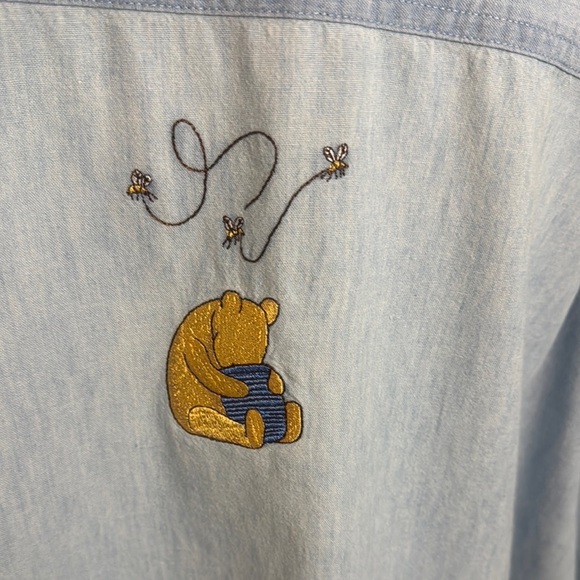 Vintage Embroidered Winnie Pooh Button Down Shirt - Picture 6 of 7